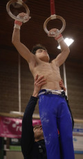 2023-12-10 Warm-up Men Poussines, Benjamines and Minimes Still rings at CGC Bettembourg 2023 (Martin Rulsch) 090