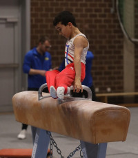 2023-12-10 Warm-up Men Poussines, Benjamines and Minimes Pommel horse at CGC Bettembourg 2023 (Martin Rulsch) 108
