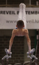 2023-12-10 Warm-up Men Poussines, Benjamines and Minimes Parallel bars at CGC Bettembourg 2023 (Martin Rulsch) 086