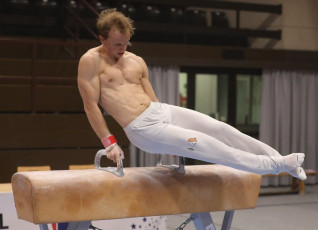 2023-12-09 Training Men 9 December Pommel horse at CGC Bettembourg 2023 (Martin Rulsch) 139