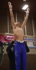 2023-12-10 Warm-up Men Poussines, Benjamines and Minimes Still rings at CGC Bettembourg 2023 (Martin Rulsch) 089