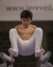 2023-12-10 Warm-up Men Poussines, Benjamines and Minimes Parallel bars at CGC Bettembourg 2023 (Martin Rulsch) 098