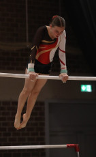 2023-12-09 Warm-up Women Benjamines and Jeunes Espoirs Balance beam Uneven bars at CGC Bettembourg 2023 (Martin Rulsch) 092