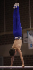 2023-12-10 Warm-up Men Poussines, Benjamines and Minimes Parallel bars at CGC Bettembourg 2023 (Martin Rulsch) 024