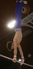 2023-12-10 Warm-up Men Poussines, Benjamines and Minimes Horizontal bar at CGC Bettembourg 2023 (Martin Rulsch) 086