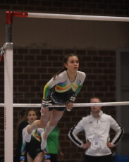 2023-12-09 Warm-up Women Benjamines and Jeunes Espoirs Balance beam Uneven bars at CGC Bettembourg 2023 (Martin Rulsch) 039