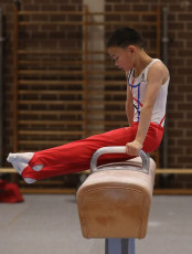 2023-12-10 Competition Men Poussines, Benjamines and Minimes Pommel horse at CGC Bettembourg 2023 (Martin Rulsch) 260