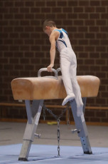 2023-12-10 Competition Men Poussines, Benjamines and Minimes Pommel horse at CGC Bettembourg 2023 (Martin Rulsch) 226