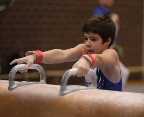 2023-12-10 Competition Men Poussines, Benjamines and Minimes Pommel horse at CGC Bettembourg 2023 (Martin Rulsch) 044