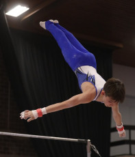 2023-12-10 Competition Men Poussines, Benjamines and Minimes Horizontal bar at CGC Bettembourg 2023 (Martin Rulsch) 256