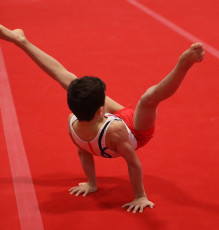 2023-12-10 Competition Men Poussines, Benjamines and Minimes Floor exercise at CGC Bettembourg 2023 (Martin Rulsch) 420