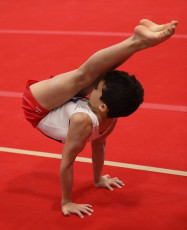 2023-12-10 Competition Men Poussines, Benjamines and Minimes Floor exercise at CGC Bettembourg 2023 (Martin Rulsch) 411