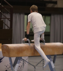 2023-12-10 Warm-up Men Poussines, Benjamines and Minimes Pommel horse at CGC Bettembourg 2023 (Martin Rulsch) 099