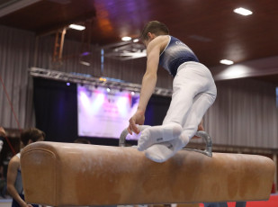 2023-12-10 Warm-up Men Poussines, Benjamines and Minimes Pommel horse at CGC Bettembourg 2023 (Martin Rulsch) 054