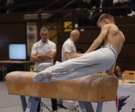 2023-12-10 Warm-up Men Poussines, Benjamines and Minimes Pommel horse at CGC Bettembourg 2023 (Martin Rulsch) 031