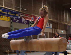 2023-12-10 Warm-up Men Poussines, Benjamines and Minimes Pommel horse at CGC Bettembourg 2023 (Martin Rulsch) 022