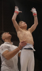 2023-12-10 Warm-up Men Poussines, Benjamines and Minimes Horizontal bar at CGC Bettembourg 2023 (Martin Rulsch) 186