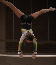 2023-12-09 Warm-up Women Benjamines and Jeunes Espoirs Balance beam Uneven bars at CGC Bettembourg 2023 (Martin Rulsch) 057