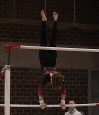 2023-12-09 Warm-up Women Benjamines and Jeunes Espoirs Balance beam Uneven bars at CGC Bettembourg 2023 (Martin Rulsch) 036