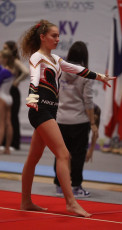 2023-12-09 Warm-up Women Benjamines and Jeunes Espoirs Balance beam Floor exercise at CGC Bettembourg 2023 (Martin Rulsch) 05