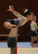 2023-12-09 Warm-up Women Benjamines and Jeunes Espoirs Balance beam Balance beam at CGC Bettembourg 2023 (Martin Rulsch) 040