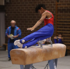 2023-12-10 Competition Men Poussines, Benjamines and Minimes Pommel horse at CGC Bettembourg 2023 (Martin Rulsch) 064