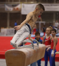 2023-12-10 Warm-up Men Poussines, Benjamines and Minimes Pommel horse at CGC Bettembourg 2023 (Martin Rulsch) 035