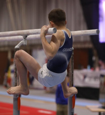 2023-12-10 Warm-up Men Poussines, Benjamines and Minimes Parallel bars at CGC Bettembourg 2023 (Martin Rulsch) 147