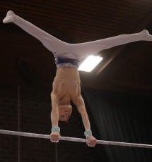 2023-12-10 Warm-up Men Poussines, Benjamines and Minimes Horizontal bar at CGC Bettembourg 2023 (Martin Rulsch) 163