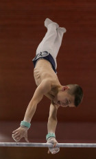 2023-12-10 Warm-up Men Poussines, Benjamines and Minimes Horizontal bar at CGC Bettembourg 2023 (Martin Rulsch) 111