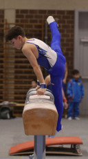 2023-12-10 Competition Men Poussines, Benjamines and Minimes Pommel horse at CGC Bettembourg 2023 (Martin Rulsch) 080