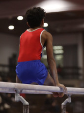 2023-12-10 Warm-up Men Poussines, Benjamines and Minimes Parallel bars at CGC Bettembourg 2023 (Martin Rulsch) 061