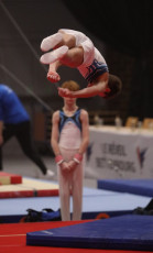 2023-12-10 Warm-up Men Poussines, Benjamines and Minimes Floor exercise at CGC Bettembourg 2023 (Martin Rulsch) 088