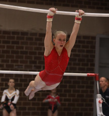 2023-12-09 Warm-up Women Poussines and Open Uneven bars at CGC Bettembourg 2023 (Martin Rulsch) 090