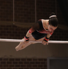 2023-12-09 Warm-up Women Poussines and Open Uneven bars at CGC Bettembourg 2023 (Martin Rulsch) 045