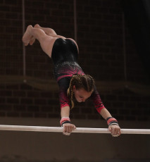 2023-12-09 Warm-up Women Benjamines and Jeunes Espoirs Balance beam Uneven bars at CGC Bettembourg 2023 (Martin Rulsch) 034