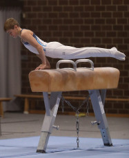 2023-12-10 Competition Men Poussines, Benjamines and Minimes Pommel horse at CGC Bettembourg 2023 (Martin Rulsch) 236