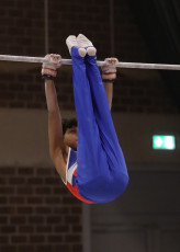 2023-12-10 Competition Men Poussines, Benjamines and Minimes Horizontal bar at CGC Bettembourg 2023 (Martin Rulsch) 210
