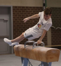 2023-12-10 Warm-up Men Poussines, Benjamines and Minimes Pommel horse at CGC Bettembourg 2023 (Martin Rulsch) 113