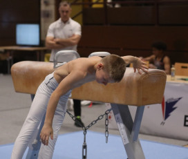 2023-12-10 Warm-up Men Poussines, Benjamines and Minimes Pommel horse at CGC Bettembourg 2023 (Martin Rulsch) 033