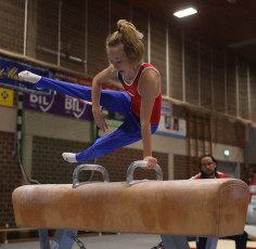 2023-12-10 Warm-up Men Poussines, Benjamines and Minimes Pommel horse at CGC Bettembourg 2023 (Martin Rulsch) 013