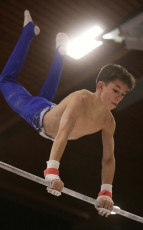 2023-12-10 Warm-up Men Poussines, Benjamines and Minimes Horizontal bar at CGC Bettembourg 2023 (Martin Rulsch) 081