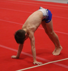 2023-12-10 Warm-up Men Poussines, Benjamines and Minimes Floor exercise at CGC Bettembourg 2023 (Martin Rulsch) 149