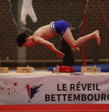 2023-12-10 Warm-up Men Poussines, Benjamines and Minimes Floor exercise at CGC Bettembourg 2023 (Martin Rulsch) 136