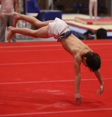 2023-12-10 Warm-up Men Poussines, Benjamines and Minimes Floor exercise at CGC Bettembourg 2023 (Martin Rulsch) 064