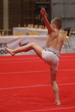 2023-12-10 Warm-up Men Poussines, Benjamines and Minimes Floor exercise at CGC Bettembourg 2023 (Martin Rulsch) 055