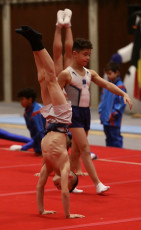 2023-12-10 Warm-up Men Poussines, Benjamines and Minimes Floor exercise at CGC Bettembourg 2023 (Martin Rulsch) 039