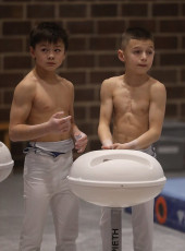 2023-12-10 Warm-up Men Poussines, Benjamines and Minimes at CGC Bettembourg 2023 Rest (Martin Rulsch) 097