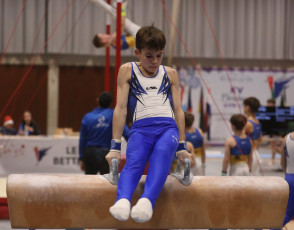 2023-12-10 Competition Men Poussines, Benjamines and Minimes Pommel horse at CGC Bettembourg 2023 (Martin Rulsch) 050