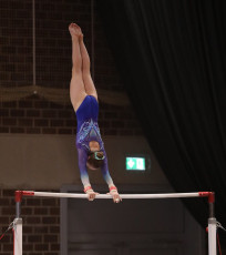 2023-12-09 Competition Women Benjamines and Jeunes Espoirs Uneven bars at CGC Bettembourg 2023 (Martin Rulsch) 076